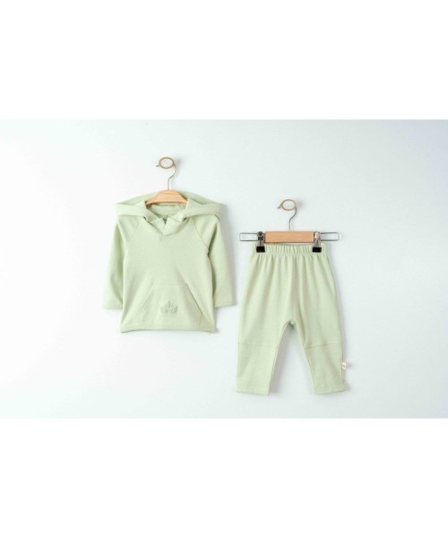 Kız Ve Erkek Bebek Pamuklu Takım Spor Rahat Ve Tarz Alt Üst Kapüşonlu İkili Takım Unisex