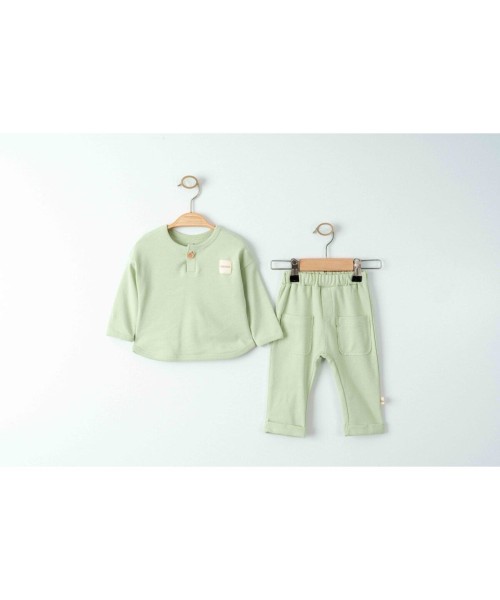 Kız Ve Erkek Bebek Pamuklu Takım Spor Rahat Ve Tarz Alt Üst İkili Takım Unisex Bebek Hediyesi