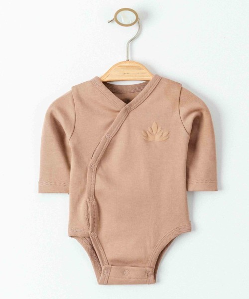 Yenidoğan Kız ve Erkek Bebek Badi Organik Uzun Kollu Pamuklu Body