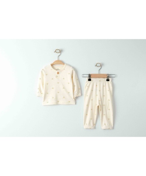 Kız Ve Erkek Bebek Pamuklu Takım Spor Rahat Ve Tarz Alt Üst İkili Takım Unisex Bebek Hediyesi