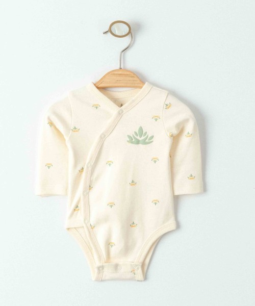 Yenidoğan Kız ve Erkek Bebek Badi Organik Uzun Kollu Pamuklu Body