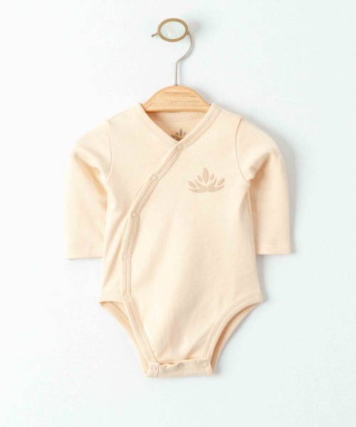 Yenidoğan Kız ve Erkek Bebek Badi Organik Uzun Kollu Pamuklu Body