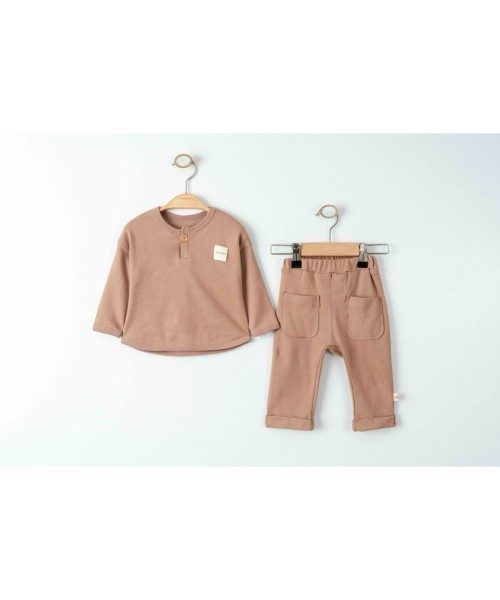 Kız Ve Erkek Bebek Pamuklu Takım Spor Rahat Ve Tarz Alt Üst İkili Takım Unisex Bebek Hediyesi